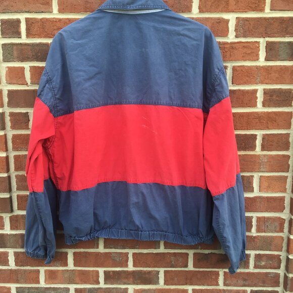 VTG Tommy Hilfiger Windbreaker Jacket XL Navy Red 90s Colorblock Sailing - Picture 3 of 16